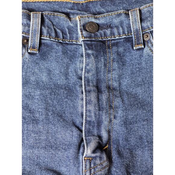 Levis Jeans Mens 36x34 Blue 505 Regular Fit Straight Leg Medium Wash Denim Pants - Picture 4 of 11